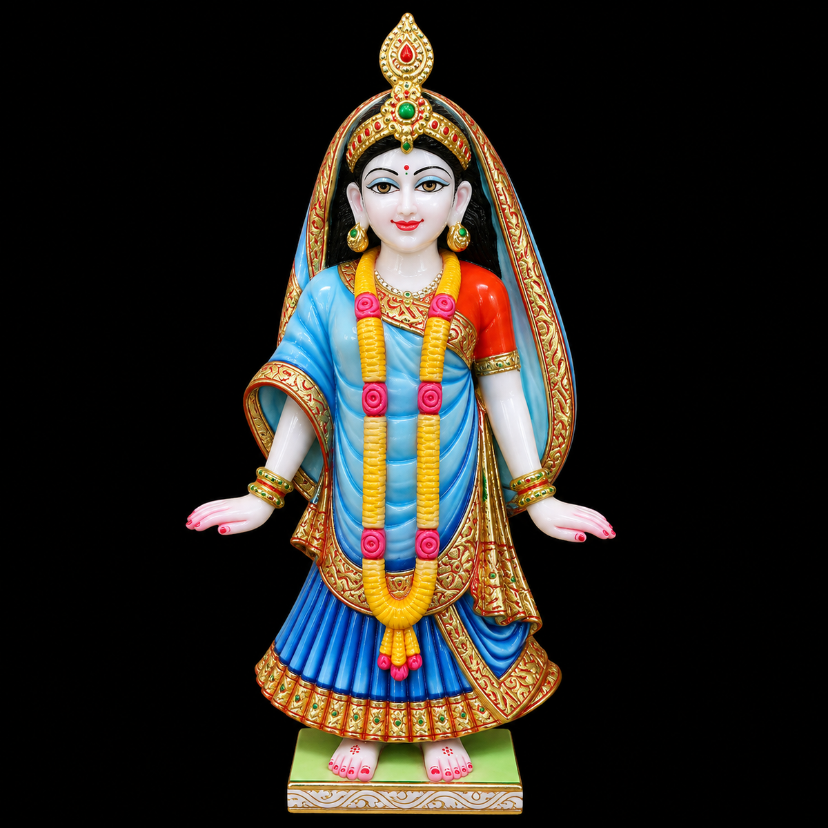 Radha Madhurya Radha Rani Marble Murti - 9 Inch