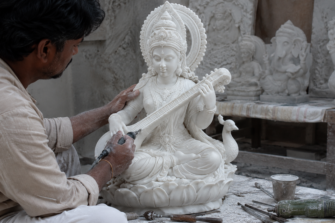 How Marble Murtis Are Crafted: The Art Behind Every Divine Sculpture