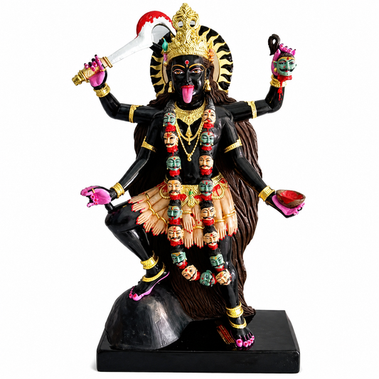 Bhadrakali Maa Kali Marble Murti - 9 Inch