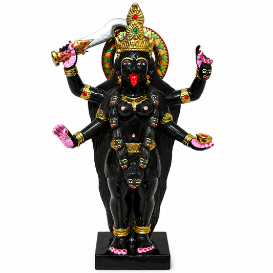 Kali Mata Blessing Maa Kali Marble Murti - 9 Inch