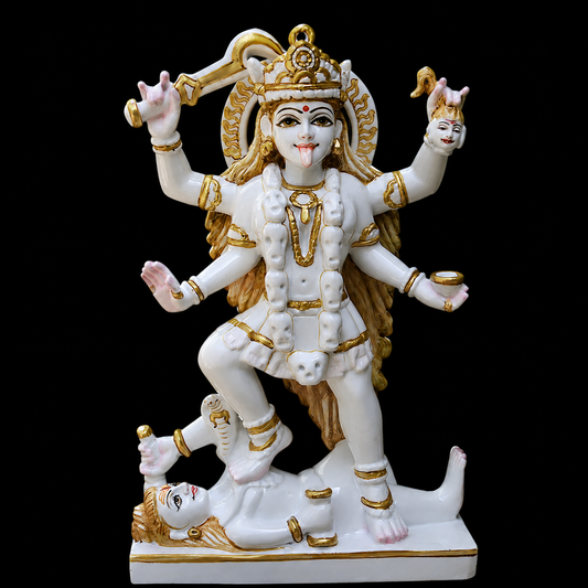 Kali Shakti Maa Kali Marble Murti - 9 Inch
