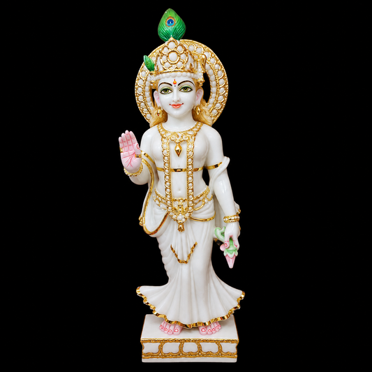 Kishori Bhav Radha Rani Marble Murti - 9 Inch