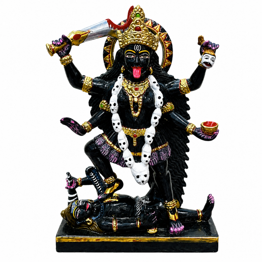 Maa Kali Marble Murti - 9 Inch