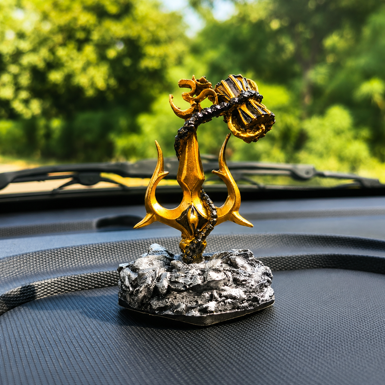 Mahadev Dashboard Idol in Car Interior