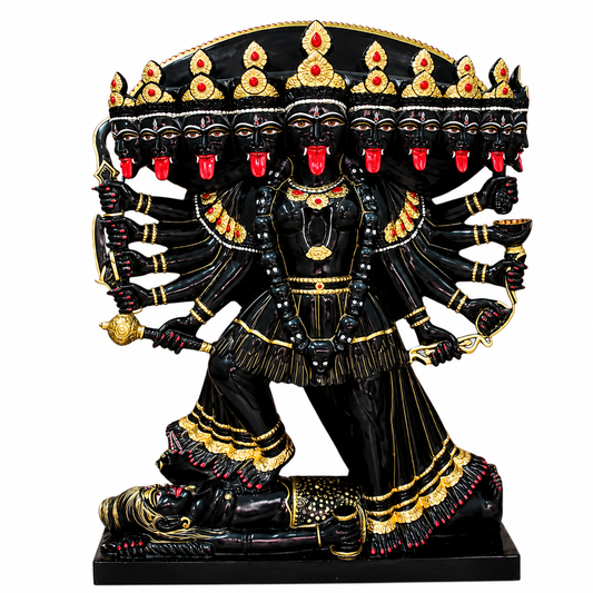 Mahakali Maa Kali Marble Murti - 9 Inch