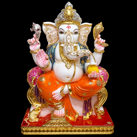 Mangalmurti Ganesh Ji Marble Murti - 9 Inch