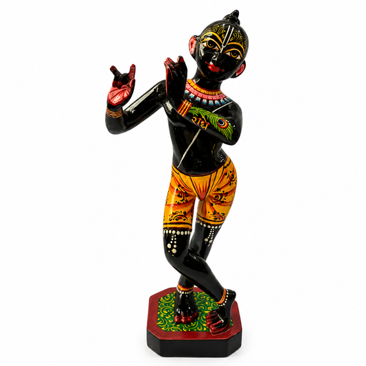 Krishna Dancing Marble Murti - 9 Inch
