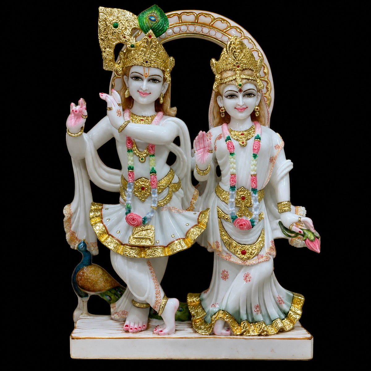 Prem Murti Radha Rani Marble Murti - 9 Inch