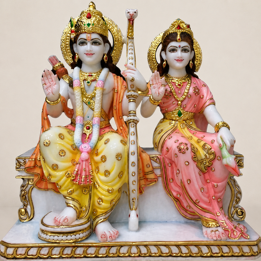 Raghunandan Sita Ram Sita Marble Murti - 9 Inch