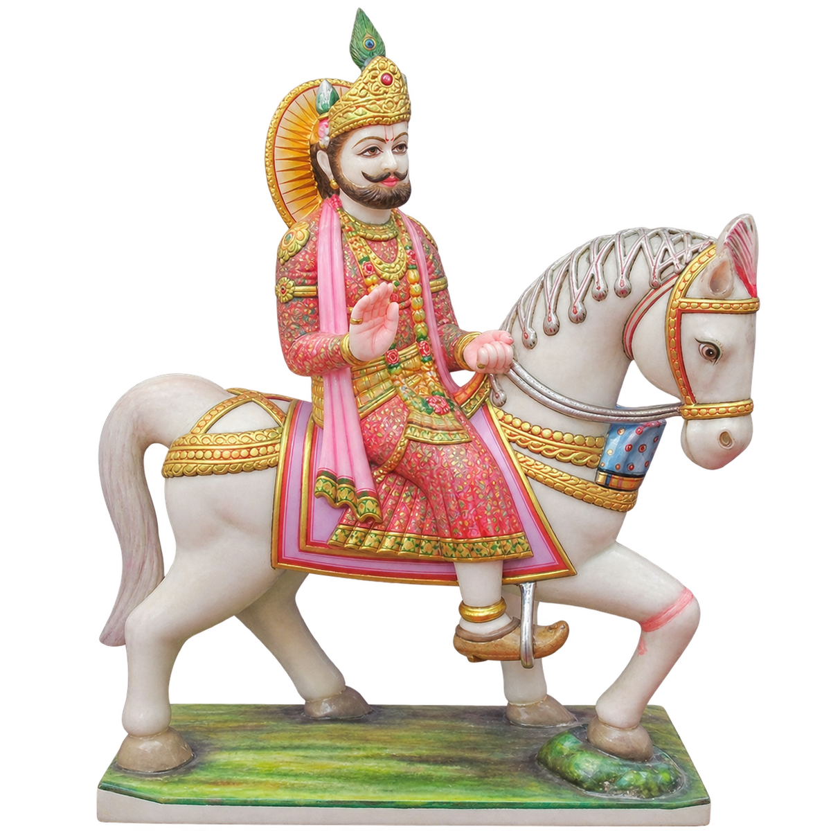 Ramapir Ramdev Ji Marble Murti - 9 Inch