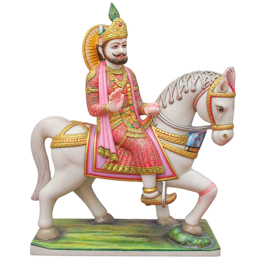 Ramapir Ramdev Ji Marble Murti - 9 Inch