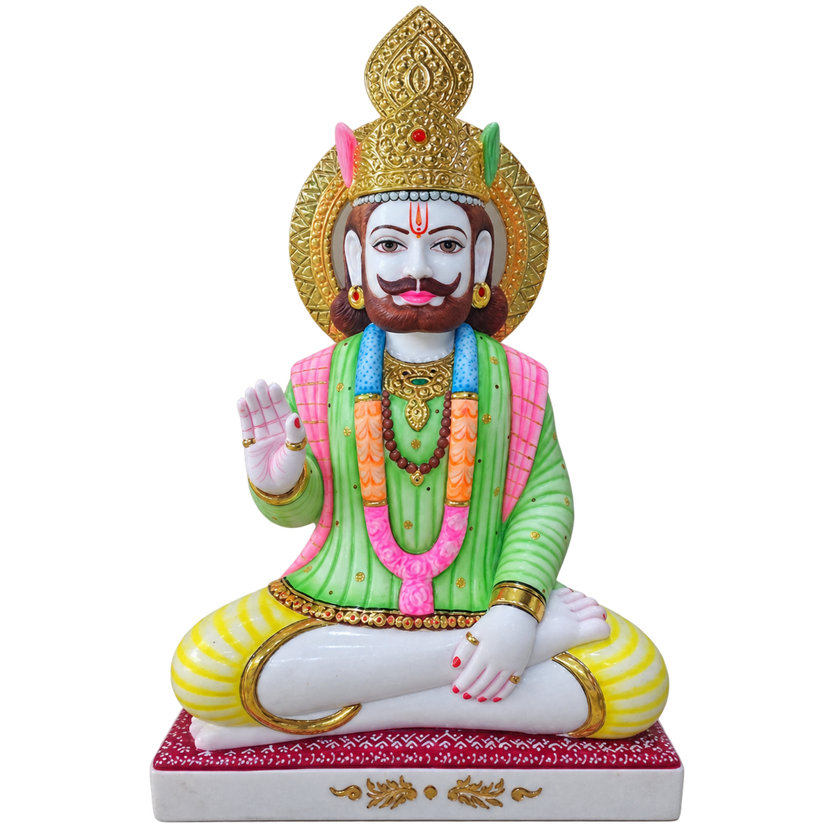 Ramdev Ji Blessing Marble Murti - 9 Inch