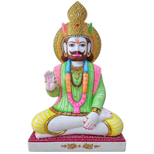 Ramdev Ji Blessing Marble Murti - 9 Inch