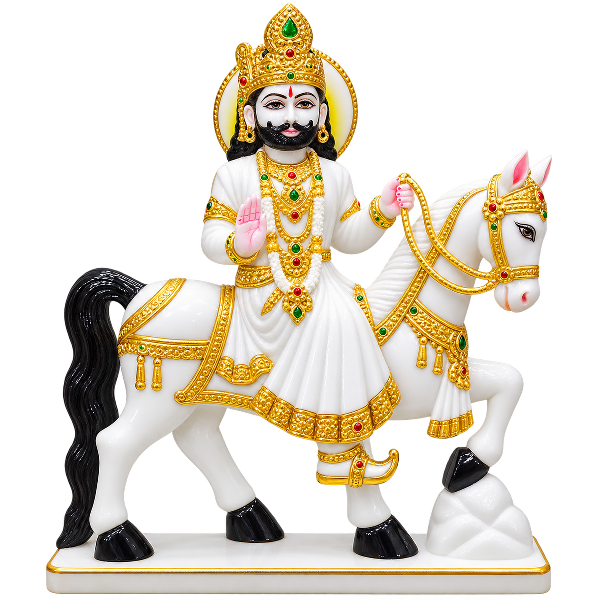 Ramdev Ji Grace Marble Murti - 9 Inch