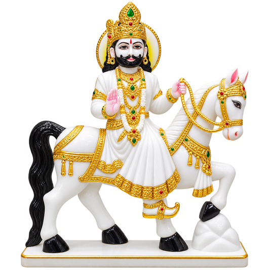 Ramdev Ji Grace Marble Murti - 9 Inch