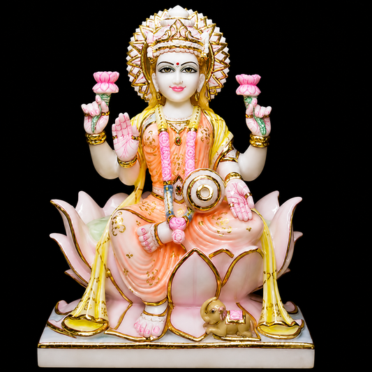 Shri Samriddhi Maa Lakshmi Marble Murti - 9 Inch