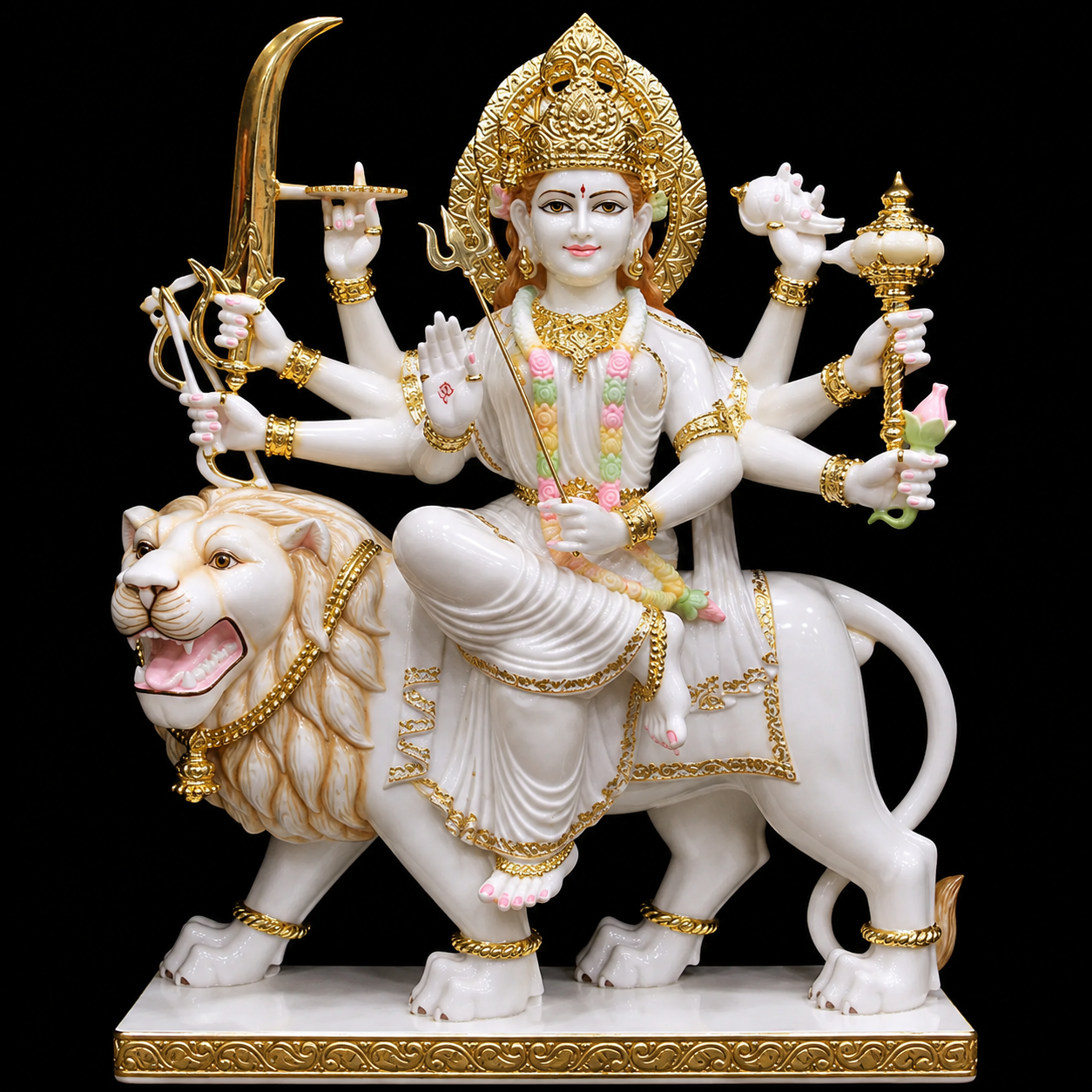 Ambe Maa Maa Durga Marble Murti