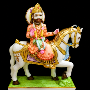 Baba Ramdev Ji Horse Rider Marble Murti