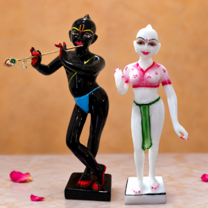 Bal Krishna & Radha Marble Idol Set