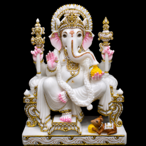 Divine Abundance Ganesh Ji Marble Murti