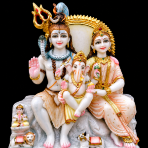 Kailash Darshan Shiv Parivar Marble Murti