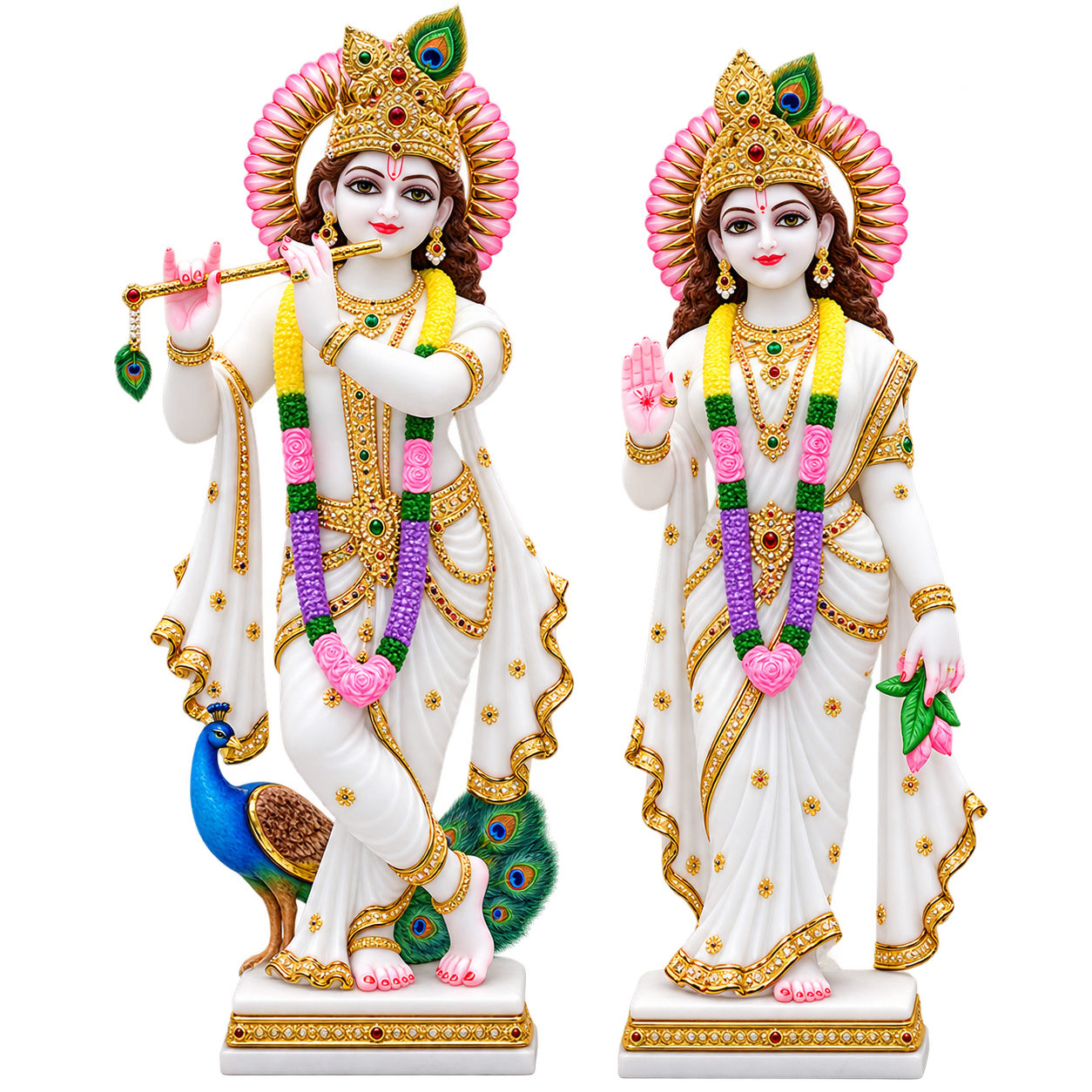 Prem Milan Radha Krishna Marble Murti