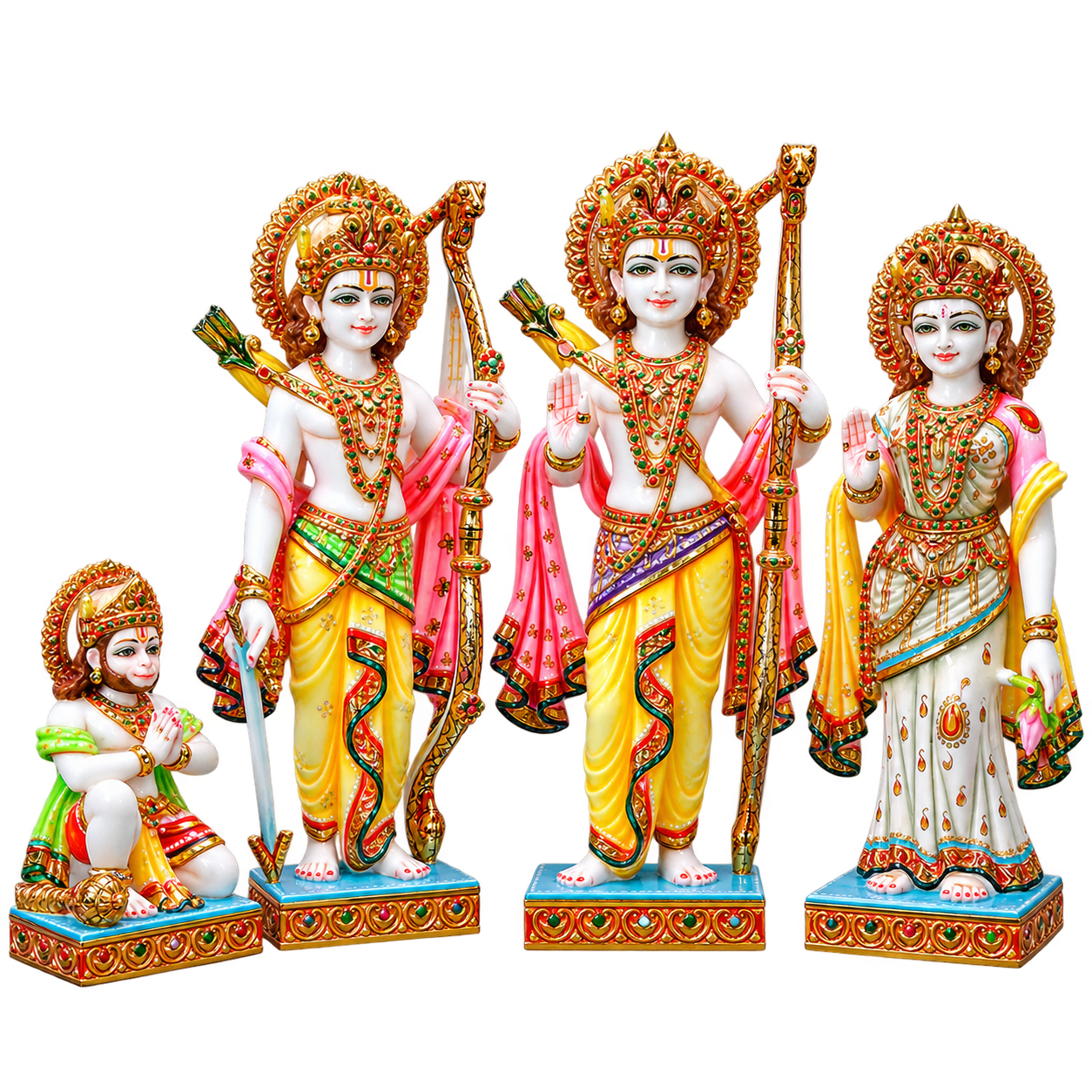 Ram Rajya Darshan Ram Darbar Marble Murti