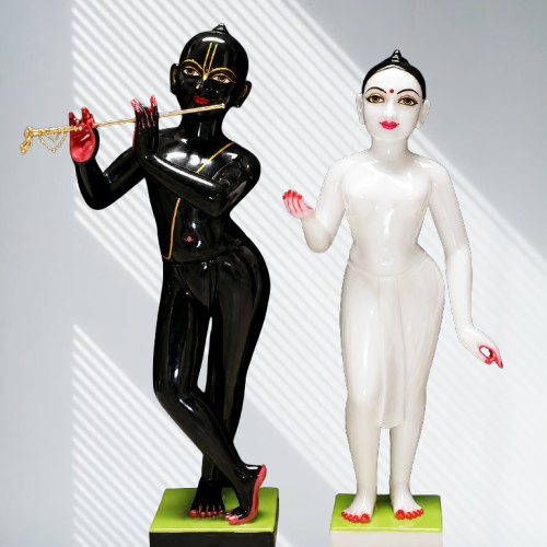 Shyam Radha Radha Krishna Marble Murti