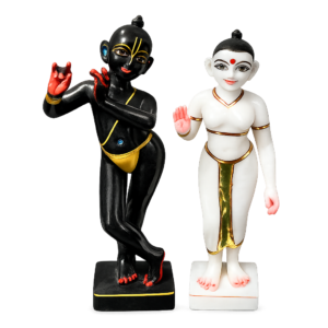 Shyam Sundar & Radha Sacred Devotion Marble Murti
