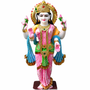 Lakshmi Padmasana Maa Lakshmi Marble Murti