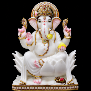 Vakratunda Ganesh Ji Marble Murti