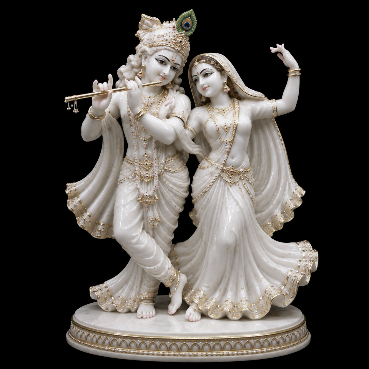 Vrindavan Ras Radha Krishna Marble Murti