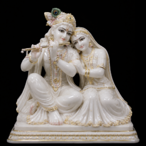 Divine Love Radha Krishna Marble Murti