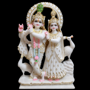 Madhur Milan Radha Krishna Marble Murti