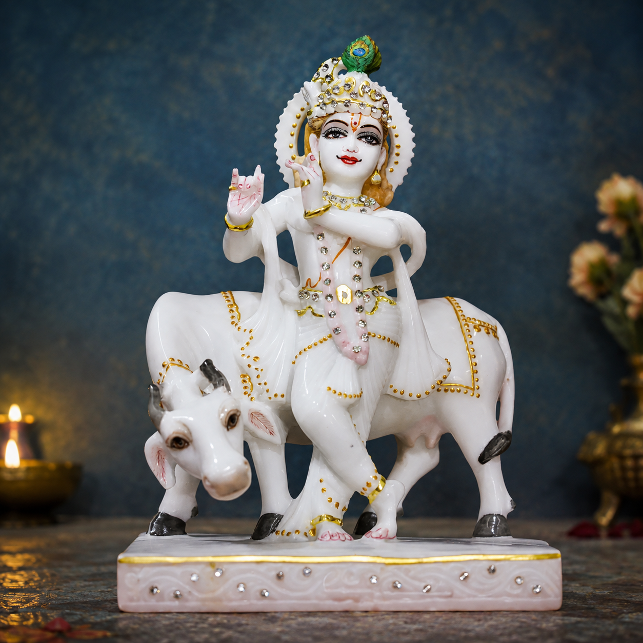 Vrindavan Kanhaiya Krishna Ji Marble Murti