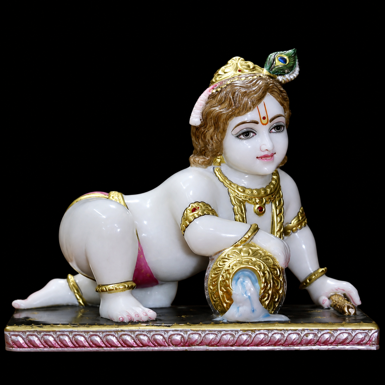 Makhan Chor Krishna Ji Marble Murti